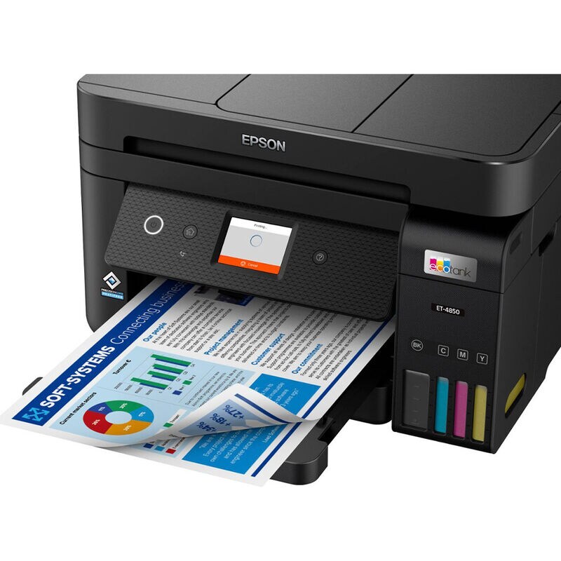 Epson - EcoTank ET-4850 All-in-One Supertank Inkjet Printer - Black, , hires