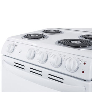 Summit 20 in. 2.3 cu. ft. Electric Range with Coil Burners - White, , hires
