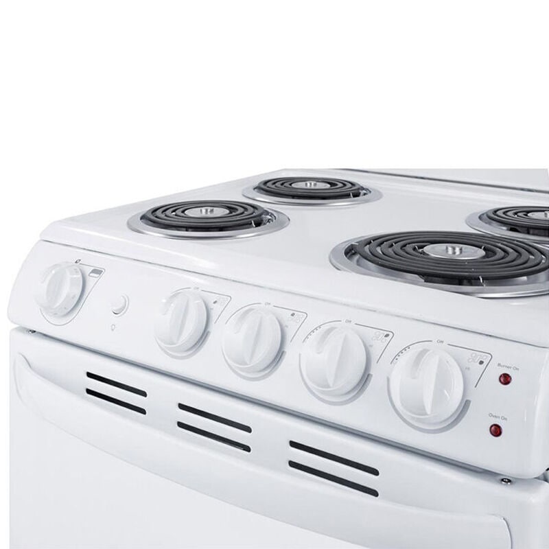 Summit 20 in. 2.3 cu. ft. Electric Range with Coil Burners - White, , hires