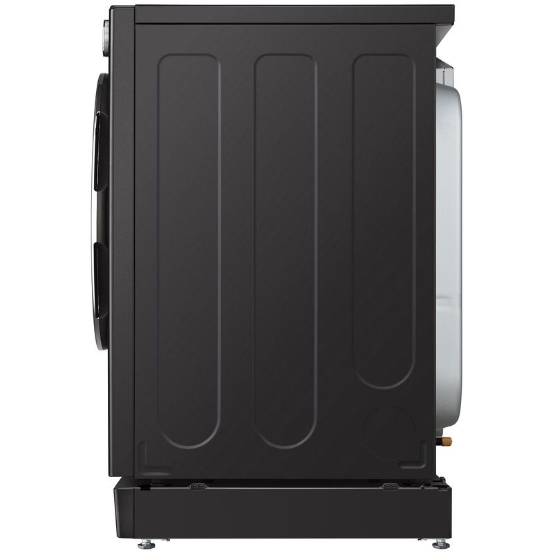 LG 27 in. 7.4 cu. ft. Front Loading Gas Smart Dryer with 23 Dryer Programs, 11 Dry Options, Wrinkle Care & Sensor Dry - Black Steel, , hires