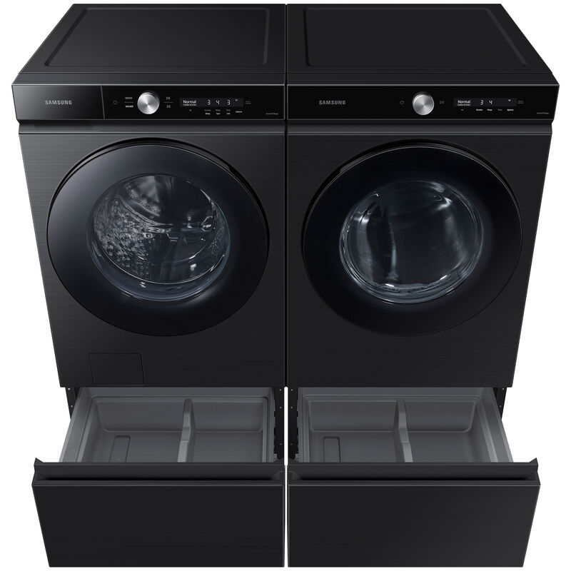 Samsung Bespoke 27 in. 7.6 cu ft. Smart Stackable Gas Dryer with Super Speed Dry, AI Smart Dial, Sensor Dry, Sanitize & Steam Cycle - Brushed Black, Brushed Black, hires