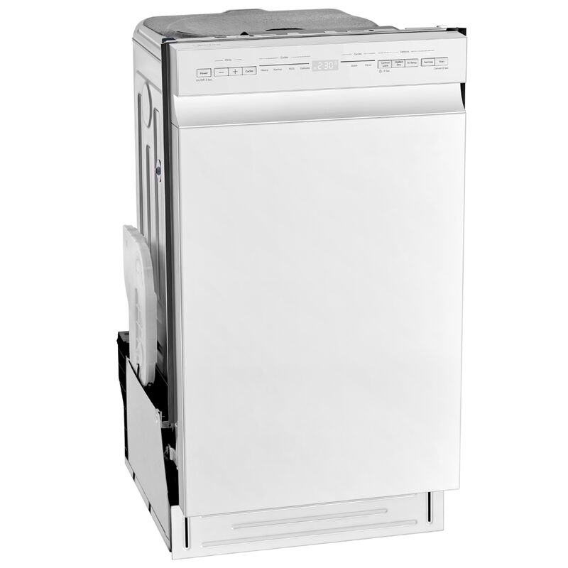 Midea 18 in. Front Control Dishwasher with 52 dBA Sound Level & Pocket Handle - White, , hires