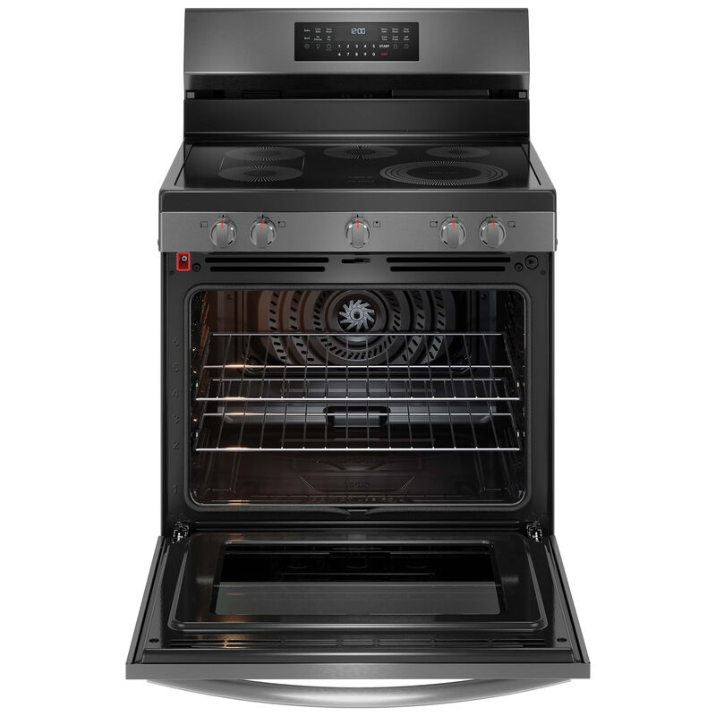 Frigidaire Gallery 30 in. 5.3 cu. ft. Air Fry Convection Oven Freestanding Electric Range with 5 Smoothtop Burners - Black Stainless Steel, Black Stainless Steel, hires