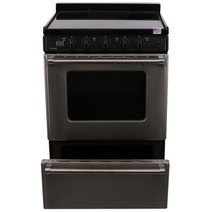Premier 24 in. 3 cu. ft. Electric Range with Smoothtop Burners - Stainless Steel, , hires