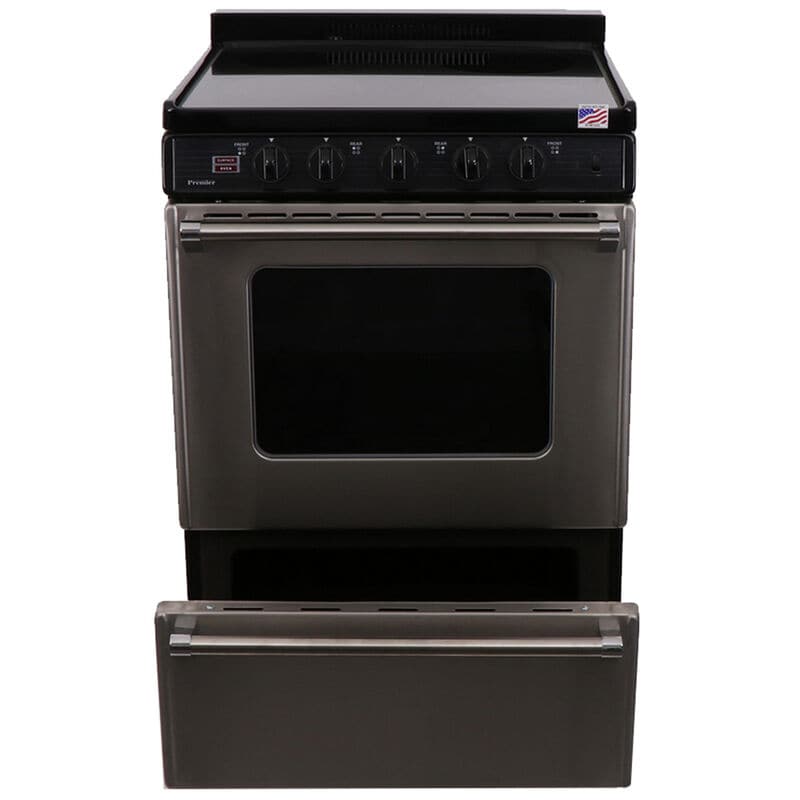 Premier 24 in. 3 cu. ft. Electric Range with Smoothtop Burners - Stainless Steel, , hires