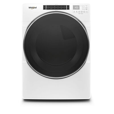 Whirlpool 27 in. 7.4 cu. ft. Stackable Electric Dryer with Sensor Dry & Steam Cycle - White | WED8620HW