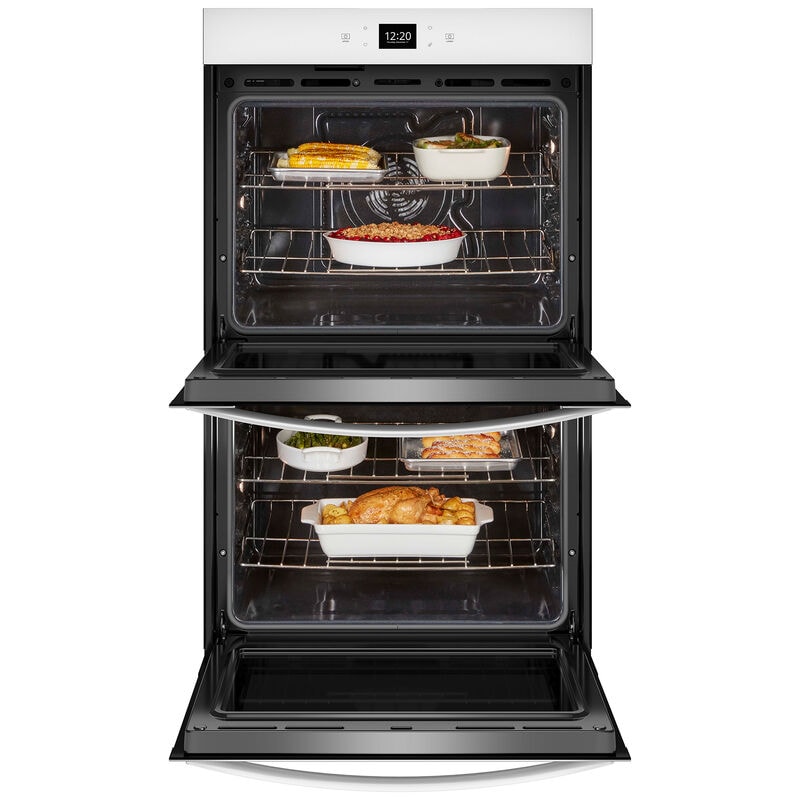 Whirlpool 27 in. 8.6 cu. ft. Smart Top Control Electric Double Wall Oven with Standard Convection - White, , hires