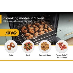 Whirlpool 30 in. 5.3 cu. ft. Air Fry Standard Convection Electric Range with Radiant Burners - White, , hires