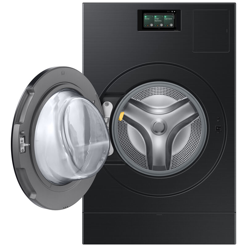 Samsung Bespoke 27 in. 5.3 cu. ft. Smart Electric Front Load Ventless All-in-One AI Combo with Heat Pump, Sanitize & Steam Cycle - Brushed Black, Brushed Black, hires