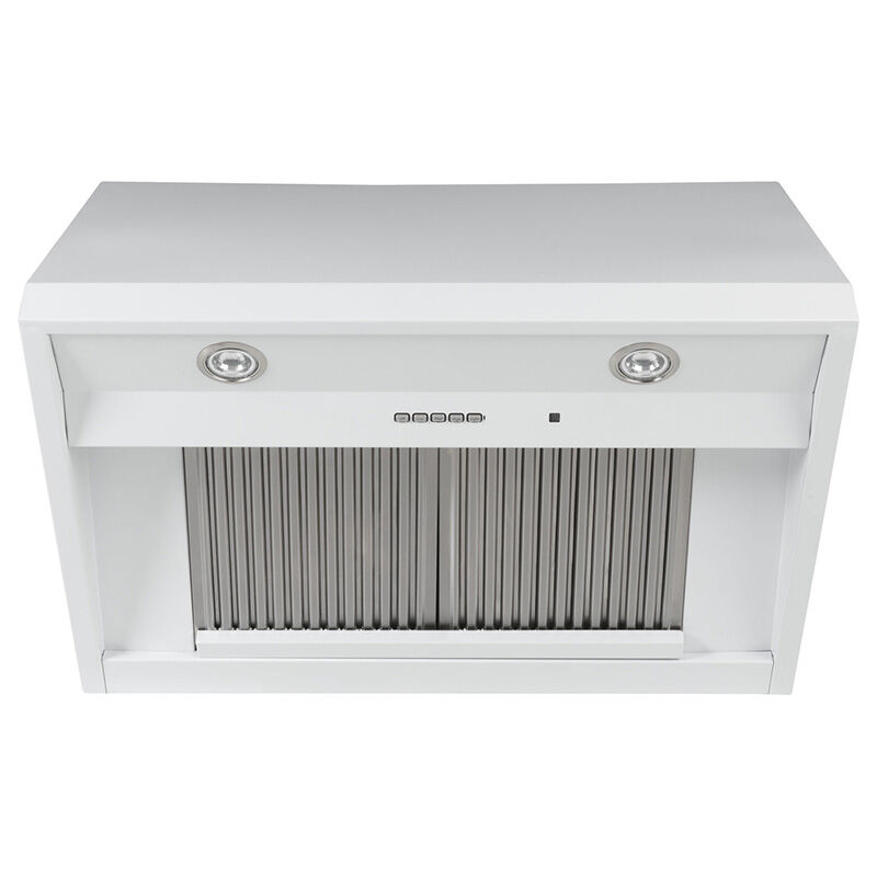 Cafe 30 in. Smart Convertible Canopy Pro Style Style Range Hood with 600 CFM, 4 Fan Speeds & 2 LED Lights - Matte White, , hires
