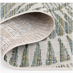 Natco Colourscape Collection Outdoor Area Rug Amiri 5'3"x7'3" - Green/Ecru, , hires