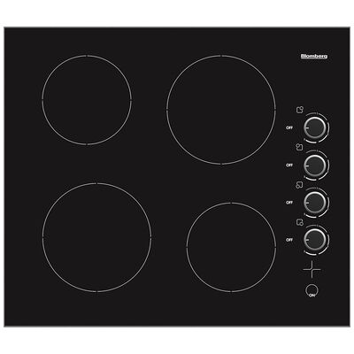 Blomberg 24 in. 4-Burner Electric Cooktop with Touch Controls - Black | CTE24402