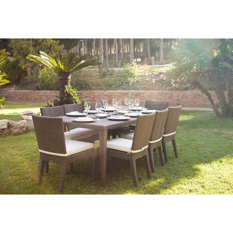 Pelican Reef Atlantis 9-Piece Rectangular Dining Arm Chair Set with Cushions, , hires