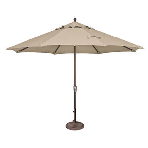 Catalina 11' Octagon Push Button Market Umbrella in Sunbrella Fabric - Antique Beige, , hires