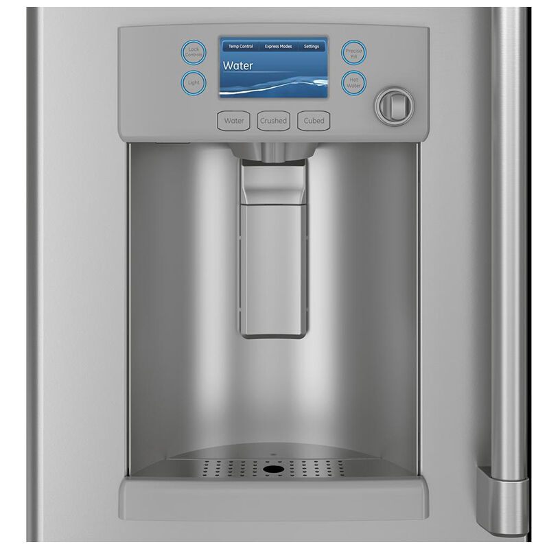 Cafe 36 in. 22.1 cu. ft. Smart Counter Depth French Door Refrigerator with Ice & Water Dispenser - Stainless Steel, Stainless Steel, hires