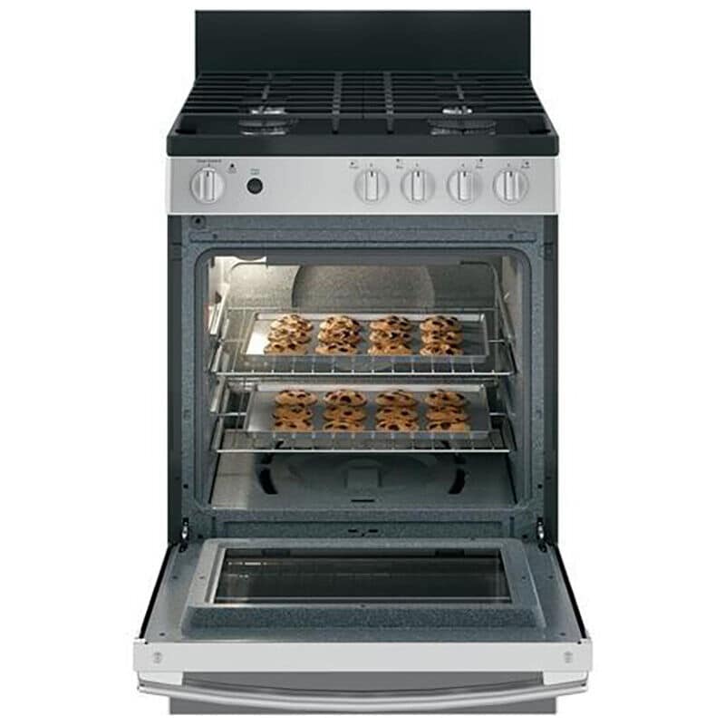 GE 24 in. 2.9 cu. ft. Gas Range with 4 Sealed Burners - Stainless Steel, , hires