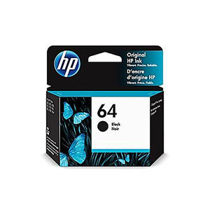 HP 64 Series Black Original Printer Ink Cartridge, , hires
