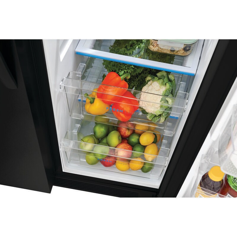Frigidaire 33 in. 22.3 cu. ft. Side by Side Refrigerator with Ice & Water Dispenser - Black, Black, hires