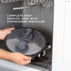 GE 24 in. Front Control Flush-Mount Dishwasher with 55 dBa Sound Level, Dry Boost & Pocket Handle - White, White, hires