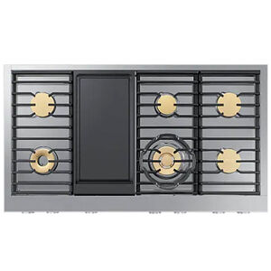 Dacor 48 in. 6-Burner Smart Natural Gas Rangetop with Griddle, Simmer Burner & Power Burner - Stainless Steel, , hires