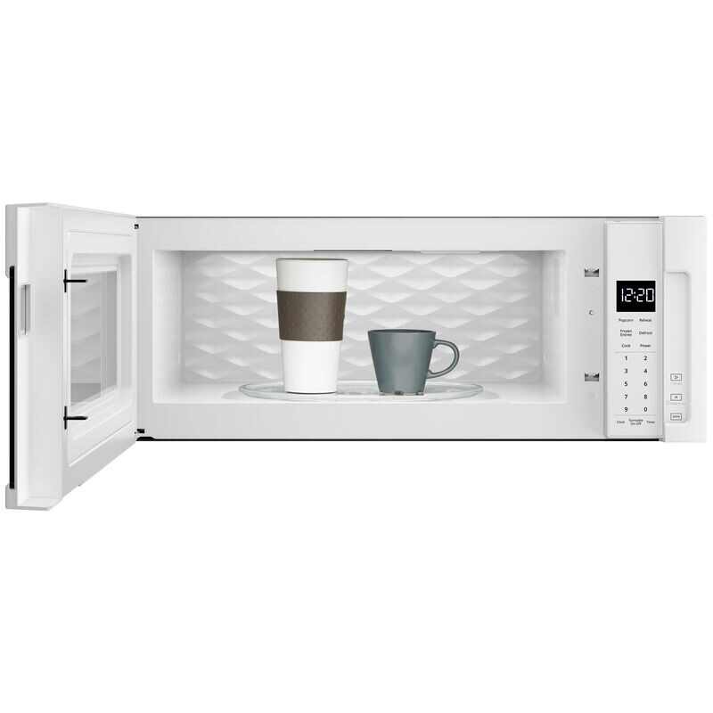 Whirlpool 30 in. 1.1 cu. ft. Low Profile Over-the-Range Microwave with 400 CFM - White, White, hires