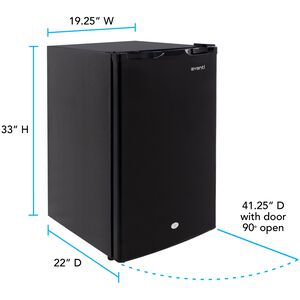 Avanti 20 in. 4.4 cu. ft. Mini Fridge - Black, Black, hires
