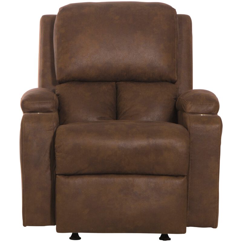Catnapper Kyle Rocker Recliner with Dual Cupholders - Walnut, Walnut, hires
