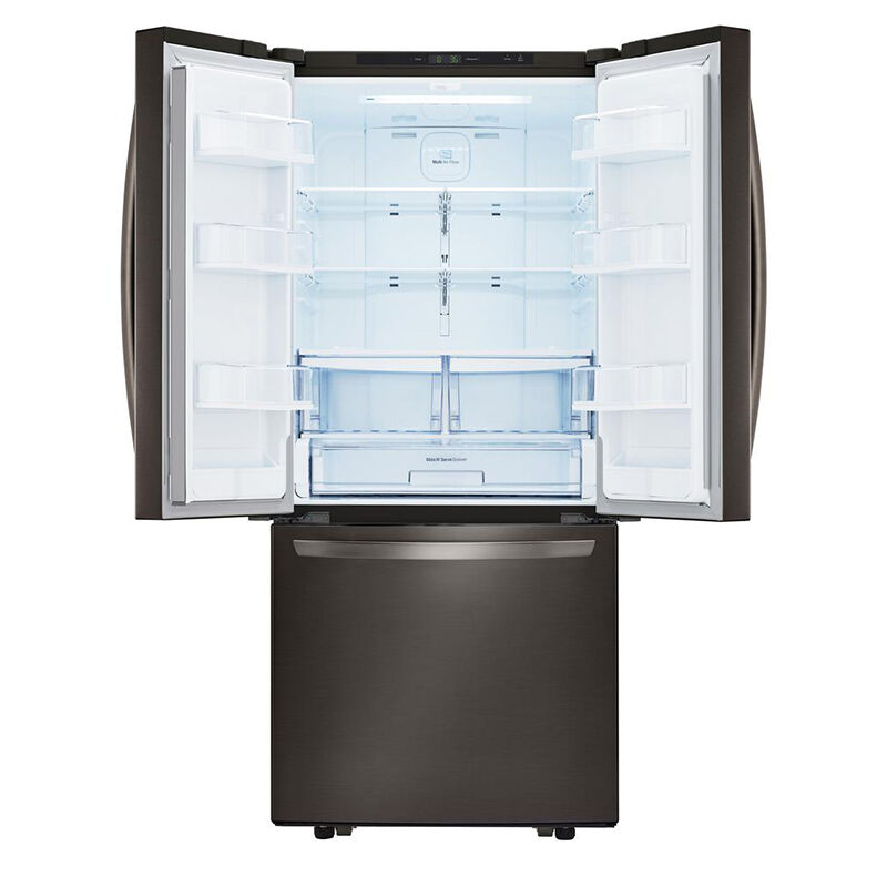 LG 30 in. 21.8 cu. ft. French Door Refrigerator with Ice Maker - Black Stainless, Black Stainless, hires