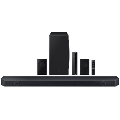 Samsung 9.1.2 Channel Sound Bar with Bluetooth, Built-In Alexa, Rear Speaker & Wireless Subwoofer - Titan Black | HW-Q910D
