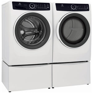 Electrolux 400 Series 27 in. 8.0 cu. ft. Stackable Electric Dryer with 7 Dry Programs, 6 Dry Options, Sanitize Cycle & Wrinkle Care - White, White, hires