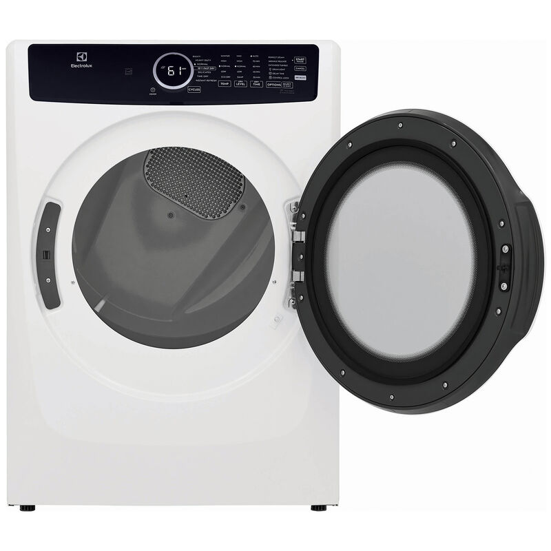 Electrolux 400 Series 27 in. 8.0 cu. ft. Stackable Electric Dryer with 7 Dry Programs, 6 Dry Options, Sanitize Cycle & Wrinkle Care - White, White, hires