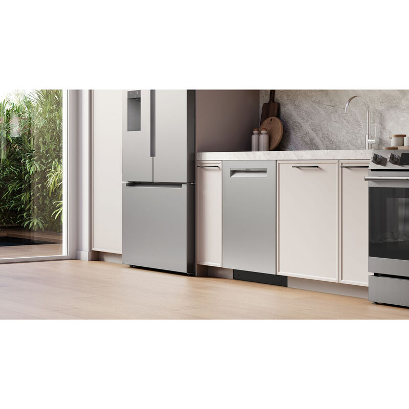 Bosch 300 Series 24 in. Top Control Flush-Mount Smart Dishwasher with 46 dBA Sound Level, 3rd-Rack, PureDry & Pocket Handle - Stainless Steel, , hires