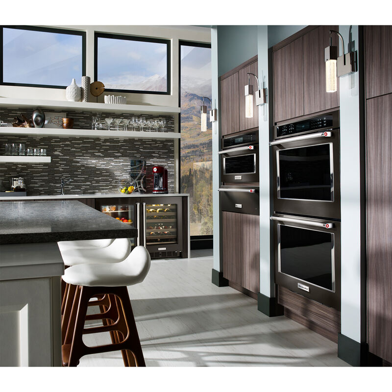 KitchenAid 30 in. 1.5 cu. ft. Warming Drawer with Humidity Control - Black Stainless, , hires