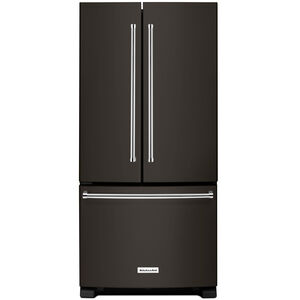 KitchenAid 33 in. 22.1 cu. ft. French Door Refrigerator with Internal Filtered Water Dispenser - Black Stainless, Black Stainless, hires