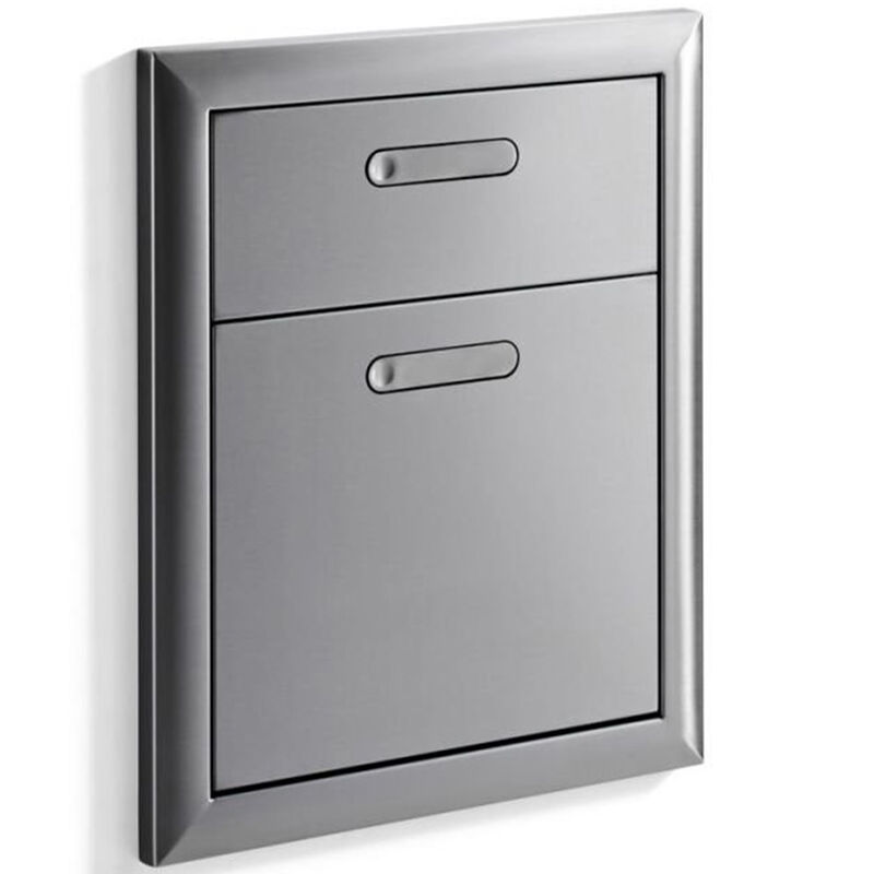 Lynx Ventana 19 in. Double Access Drawers - Stainless Steel, , hires