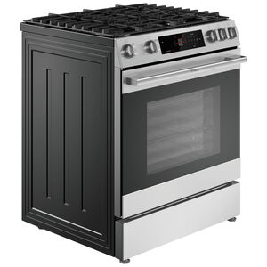 Bosch 300 Series 30 in. 5.8 cu. ft. Air-Fry Standard Convection Slide-In Gas Range with 5 Sealed Burners - Stainless Steel, , hires