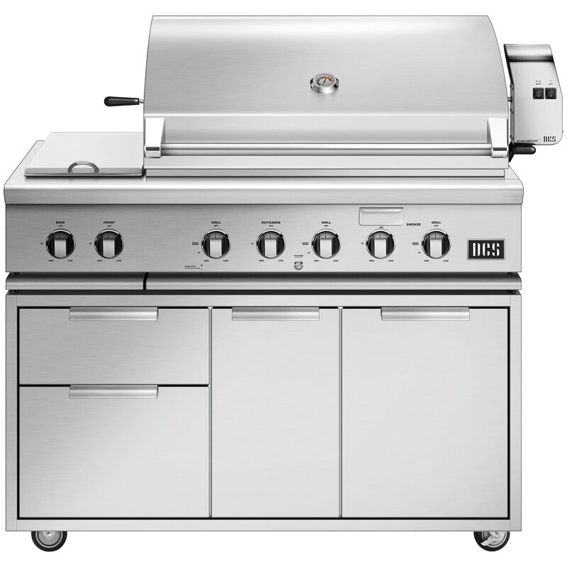 DCS Series 7 48 in. 7-Burner Built-In/Freestanding Natural Gas Grill with Side Burner, Rotisserie, Sear Burner & Smoke Box - Stainless Steel, , hires