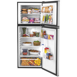 Haier 24 in. 9.8 cu. ft. Counter Depth Top Freezer Refrigerator - Stainless Steel, Stainless Steel, hires