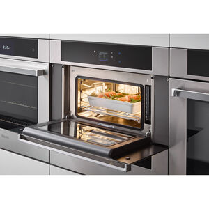 Viking 30 in. 1.4 cu. ft. Steam Electric Single Wall Oven with True European Convection - Stainless Steel, , hires
