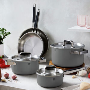 ZWILLING Pure 8-pc Stainless Steel Cookware Set - Gray, Gray, hires