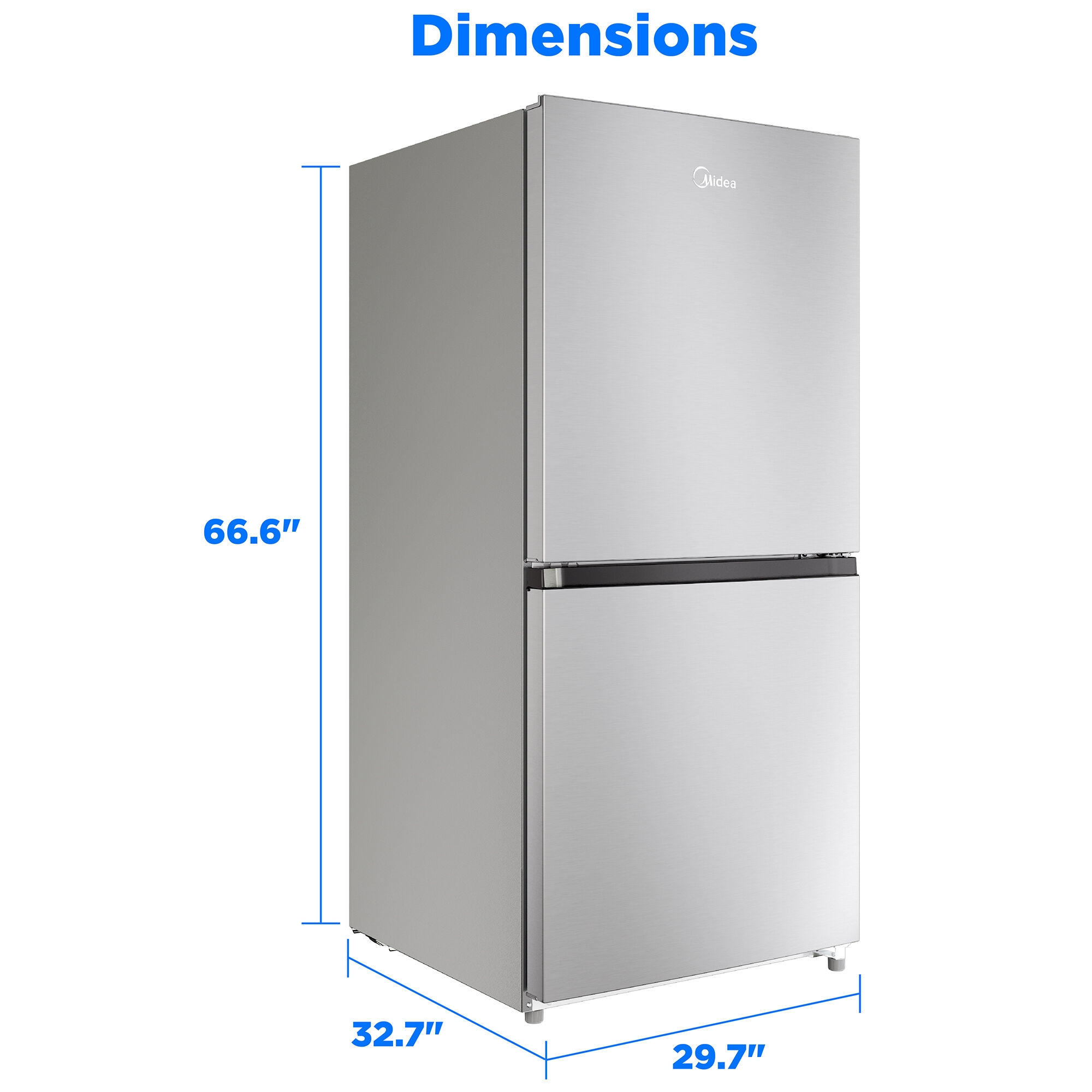 Midea 20 cu. ft. 50/50 Flex 3-Way Convertible Freezer - Stainless