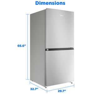 Midea 30 in. 20.0 cu. ft. Garage-Ready Automatic Smart 4-Drawers Upright Freezer with Adjustable Shelves - Stainless Steel, Stainless Steel, hires