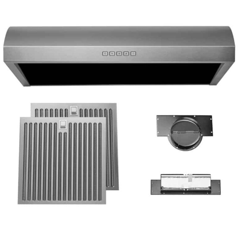 XO 30 in. Convertible Standard Style Range Hood with 400 CFM, 3 Fan Speeds & 1 LED Light - Stainless Steel, , hires