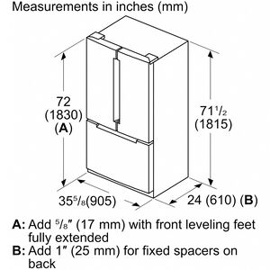 Bosch 800 Series 36 in. 20.8 cu. ft. Smart Counter Depth French Door Refrigerator with Internal Water Dispenser and Recessed handles Anti-Finger Print Stainless Steel, , hires