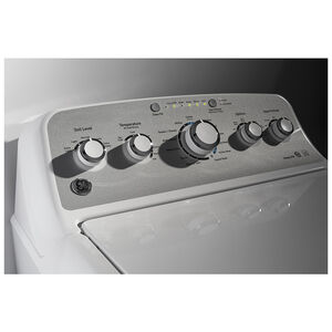 GE 27 in. 4.4 cu. ft. Top Load Washer - White on White with Silver Backsplash, , hires