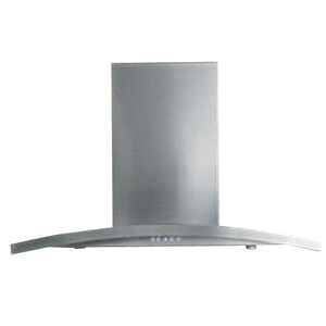 GE Profile 30 in. Chimney Style Range Hood with 4 Speed Settings & 2 Halogen Light - Stainless Steel, , hires