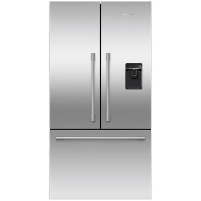 Fisher Paykel Pro Series-7 36 in. 20.1 cu. ft. Counter Depth French Door Refrigerator with External Water Dispenser - Stainless Steel | RF201AHUSX1