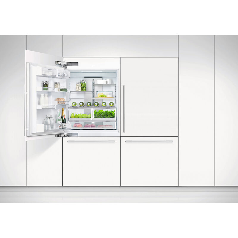 Fisher & Paykel Series 7 Integrated 36 in. Built-In 16.8 cu. ft. Smart Counter Depth Bottom Freezer Refrigerator with Ice Maker Right Hinged - Custom Panel Ready, , hires