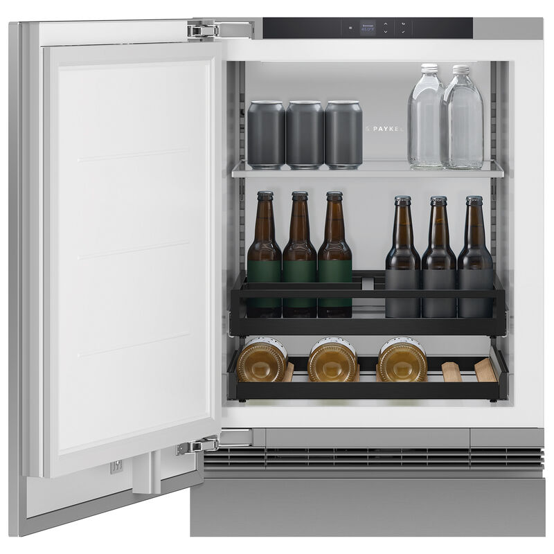 Fisher & Paykel Series 9 24 in. Built-In 4.6 cu. ft. Smart Compact Beverage Center with Adjustable Shelves & Digital Control - Custom Panel Ready, , hires
