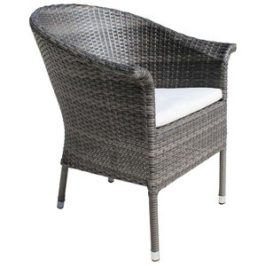 Pelican Reef Spectrum 5-Piece Woven Armchair Dining Set with Cushions - Gray, , hires